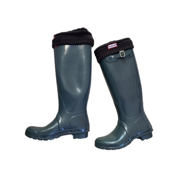 HUNTER  BOOTS & Socks WOMENS SIZE 7 - Picture 2 of 14